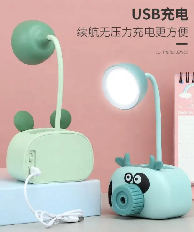 Cute LED Desk Lamp with Built-in Sharpener